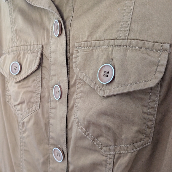 United Colors of Benetton Sleeveless Button-Up Romper – Brown, Women’s Size #98 - Picture 4 of 6